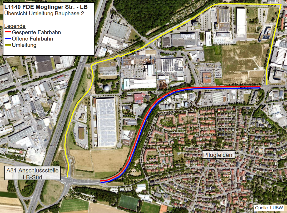 Übersicht Umleitung Bauphase 2