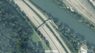 B 10 Überführung eines Fußgängersteg (Plochingen) Luftbild