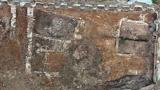 Bild zeigt Übersicht über die Rettungsgrabung