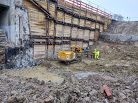 Herstellung Anker Verbauwand