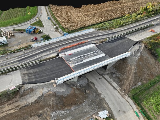 3D-Scan der Baustelle mittels Drohnenaufnahme, Oktober 2025