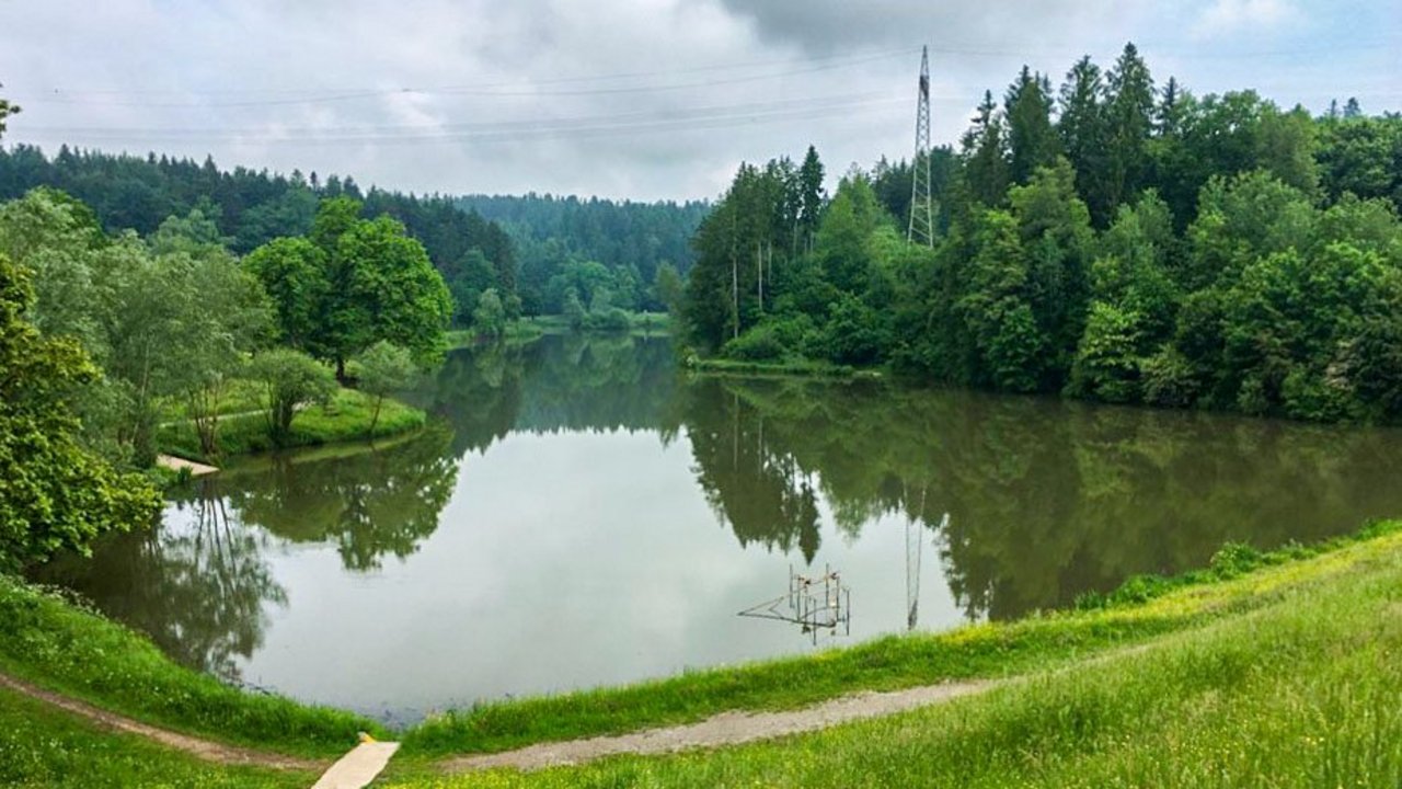 Hochwasserrückhaltebecken Leineck bei Alfdorf