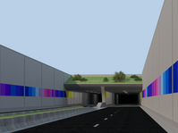 B14 Visualisierung Tunnel Waldrems, Länge 488m (Nordportal Ansicht 2) 