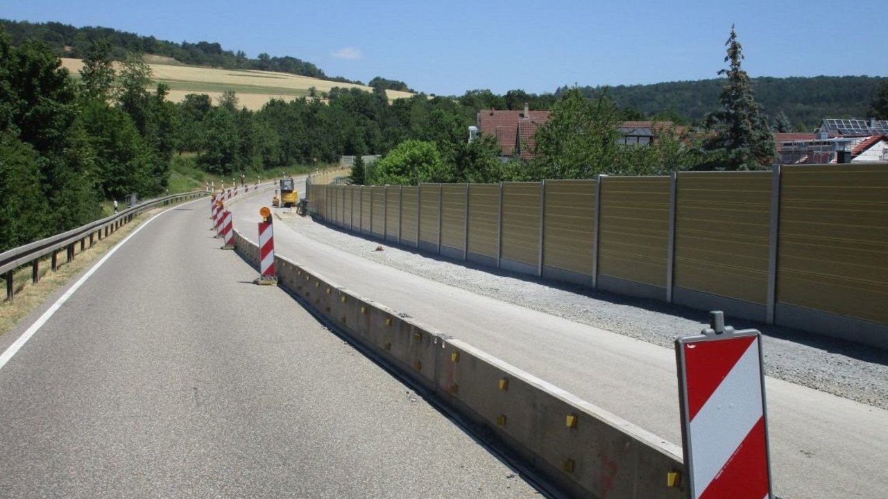 Bild der Lärmschutzwand bei Igersheim