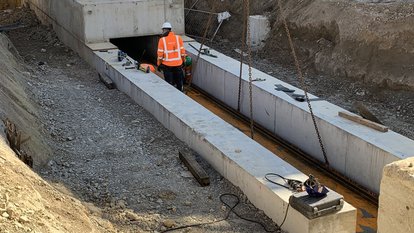 Vorbereitung des Mittelpfeilers