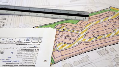 Bild zeigt einen Bebauungsplan