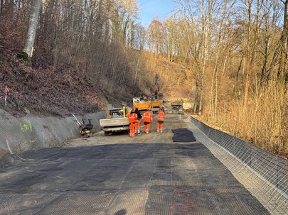 Aufbau konstruktiv bewehrte Erde