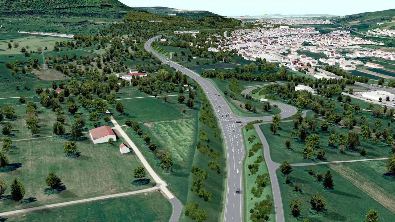 Bild zeigt neue Anschlussstelle Geislingen West