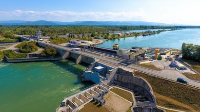 Wasserkraftanlage in Iffezheim