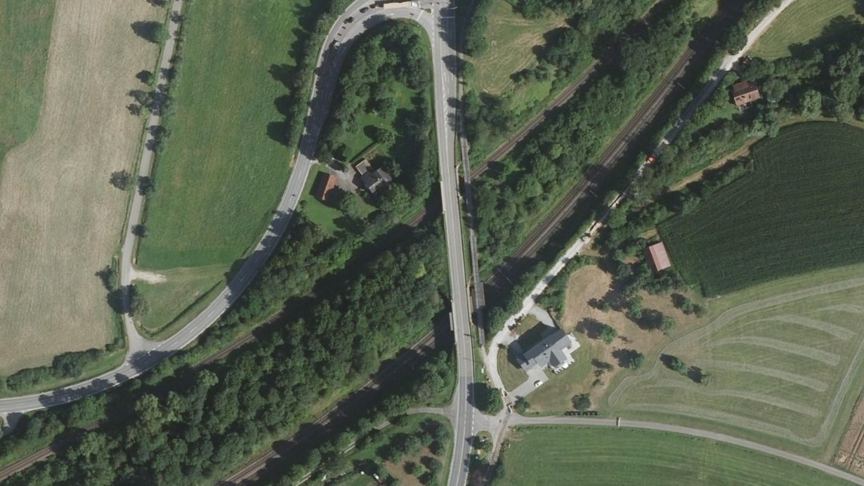 B 290 Bahnbrücken Crailsheim - Luftbild