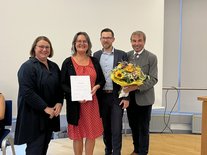Sigrun von Strauch (Regierungsvizepräsidentin), Heike Krieg (Markgröningen), Bürgermeister Jens Hübner (Markgröningen), Konrad Epple (MdL)