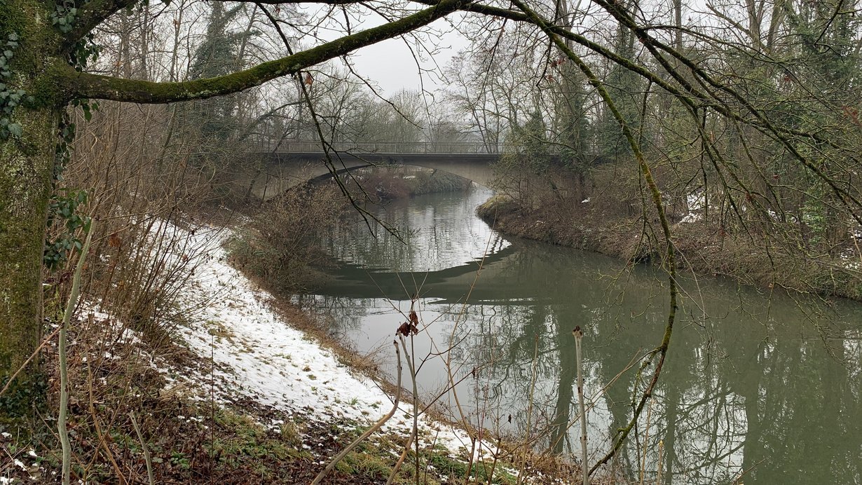 Bestehende Murrbrücke bei Marbach;