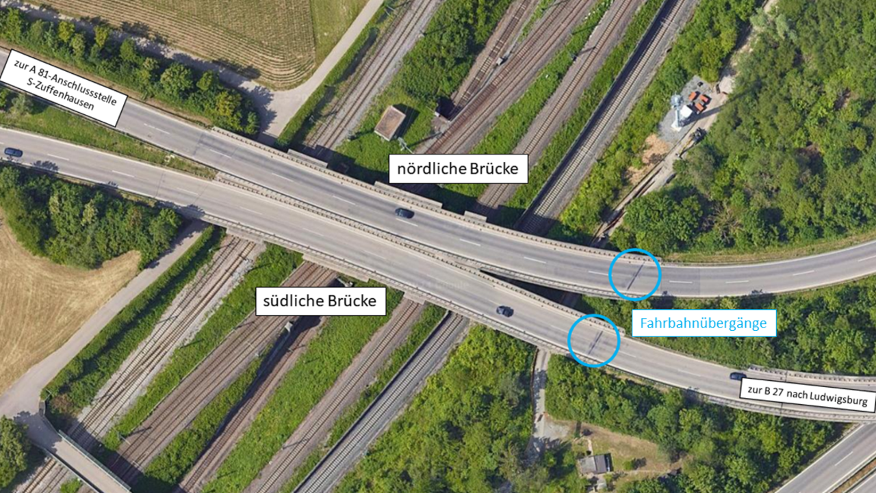 Luftbild der Brücken
