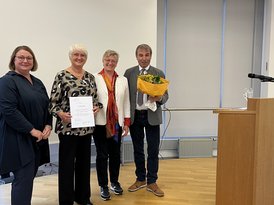 Sigrun von Strauch (Regierungsvizepräsidentin), Angelika Puritscher (Rutesheim), Bürgermeister in Susanne Widmaie (Rutesheim), Kontrad Epple (MdL)