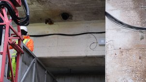 Foto der Brücke von unten