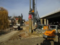 Herstellung Bohrpfähle Traggerüst