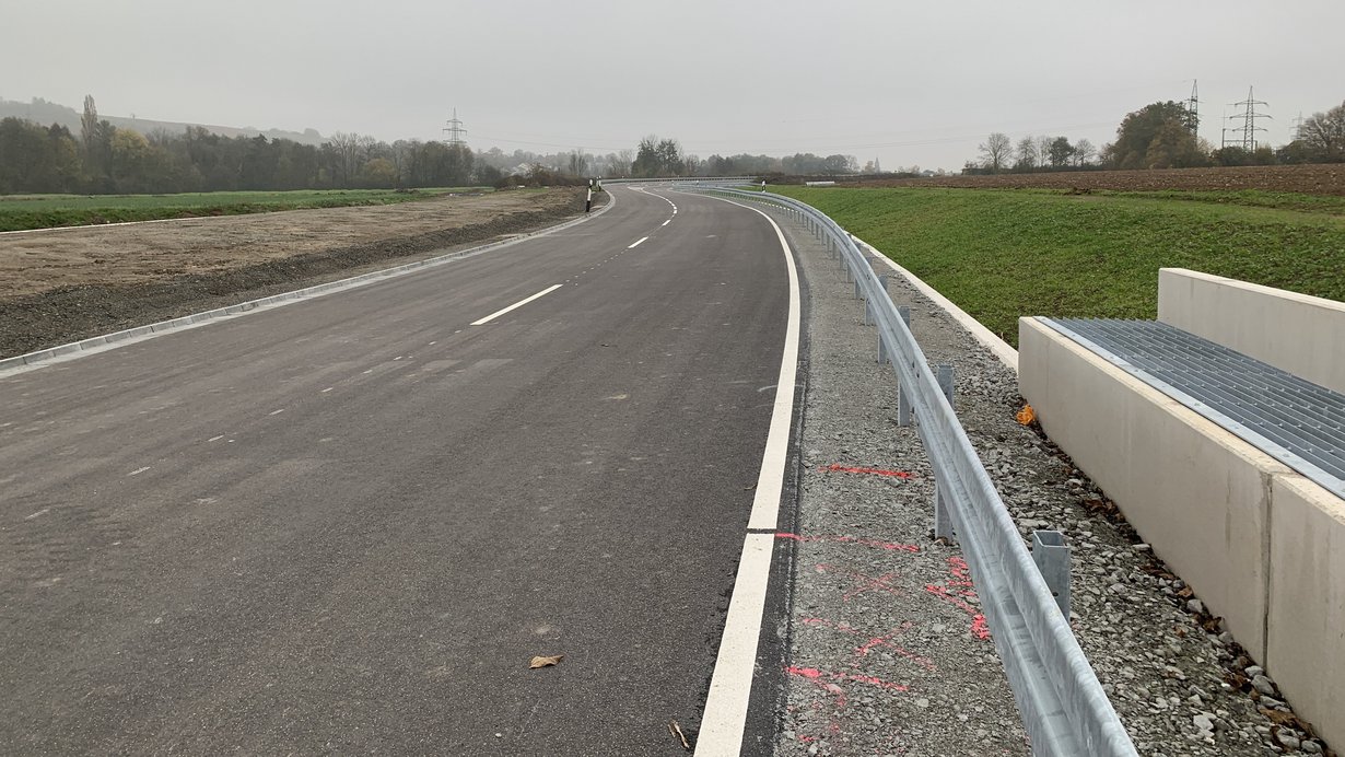 Neubau der Umgehungsstraße Blick Richtung Güglingen 