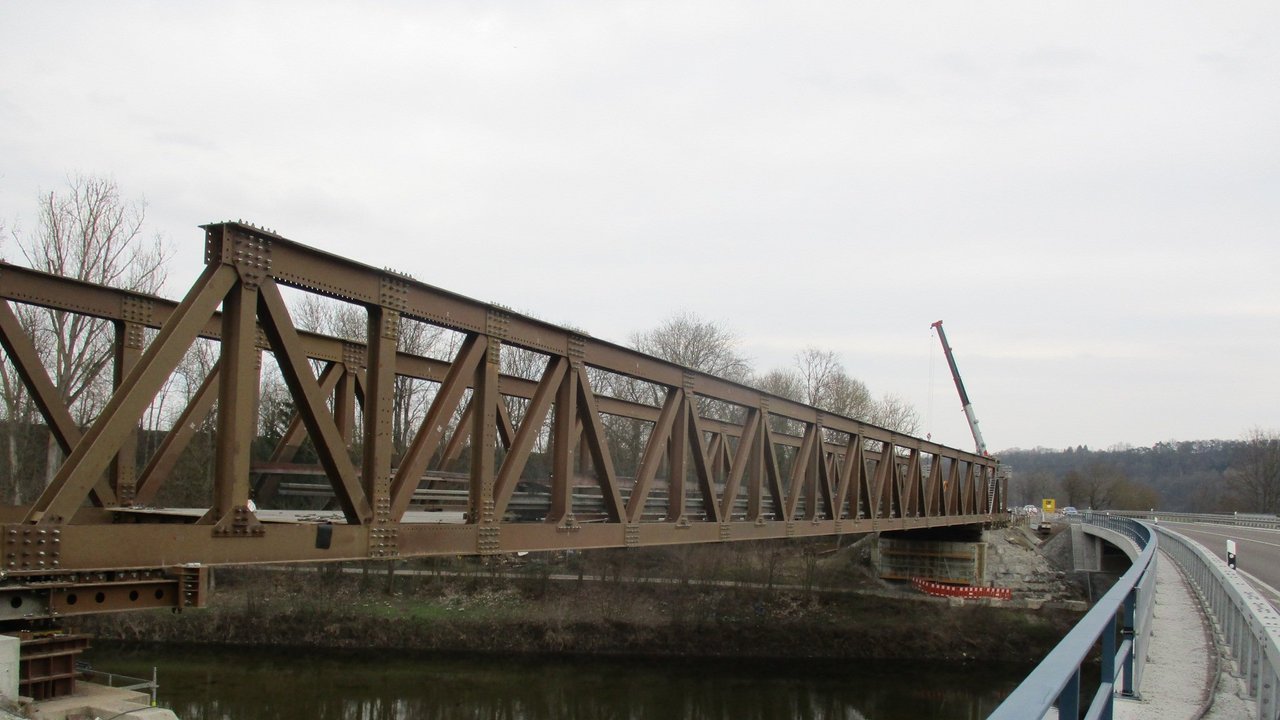 Rückbauarbeiten an der Egelseebrücke