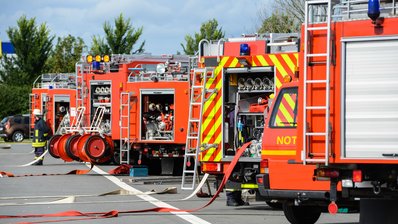 Feuerwehrfahrzeuge im Einsatz