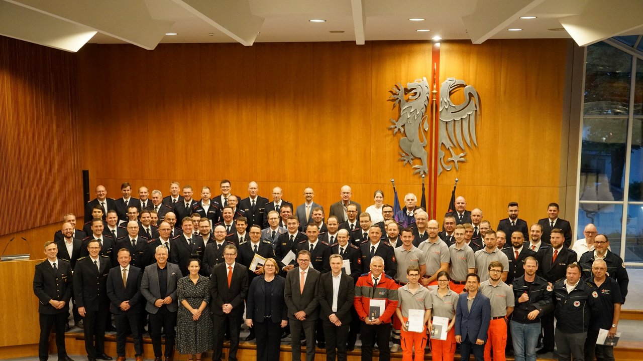 Gruppenbild der Fluthelfer Ahrtal