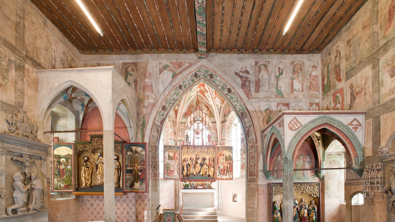 Innenraum der Veitkapelle in Stuttgart-Mühlhausen