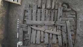 Übersichtsfoto der vollständig freigelegten Kammerdecke