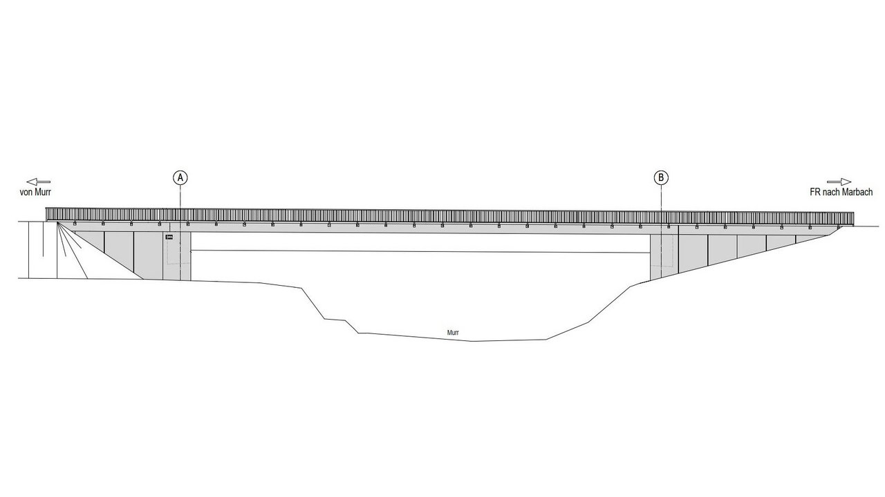 Ansicht der zukünftigen Murrbrücke