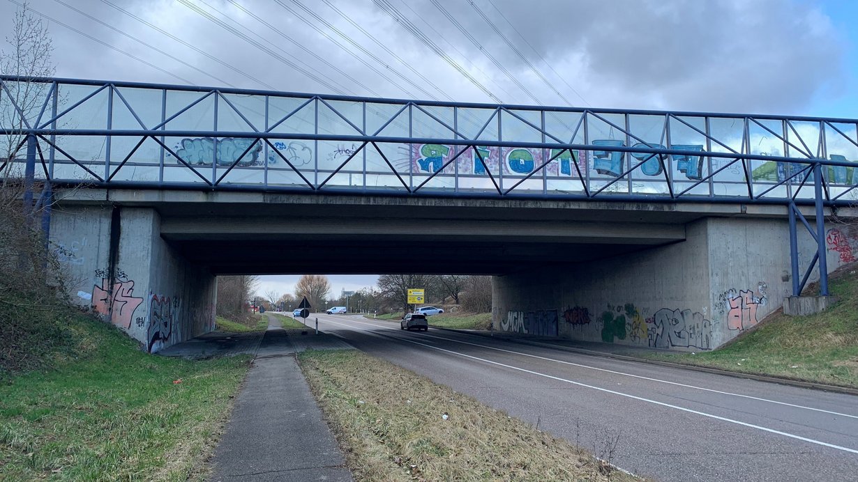 Bild zeigt die Unterführung der K 1858 bei Korb