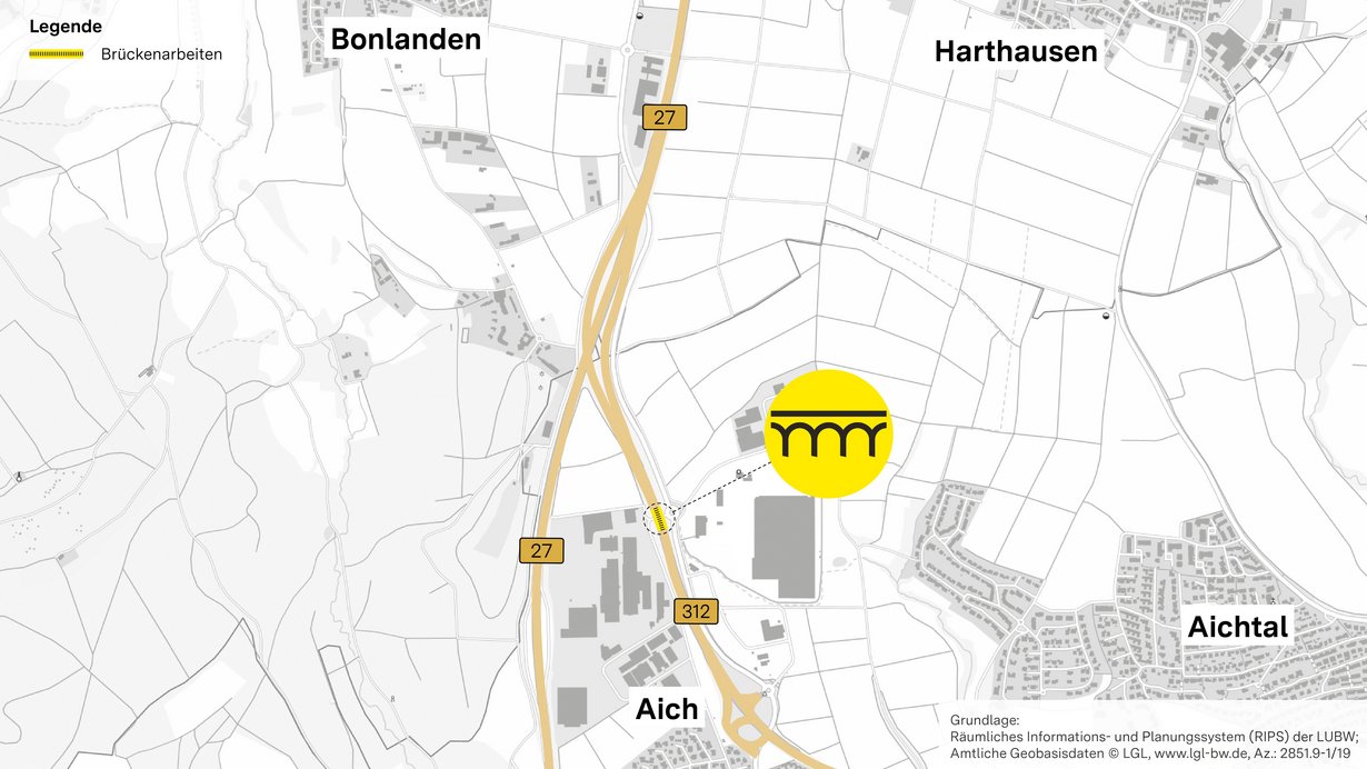 B 312 Instandsetzung Unterführung Zufahrtstraße bei Aich