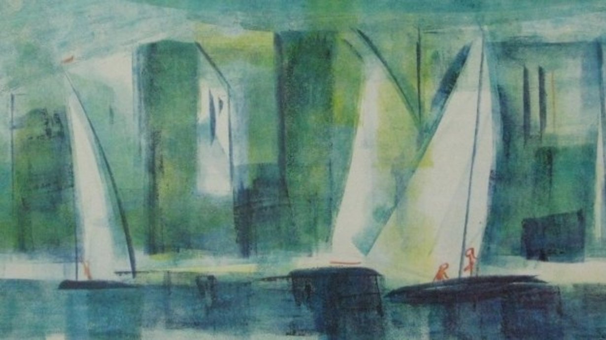 Walter Blümel: Segelboote (Walzbild / Ausschnitt)