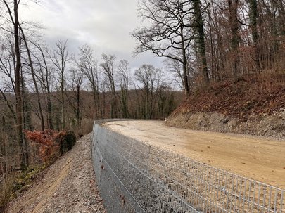 Fertiger Fahrbahnunterbau