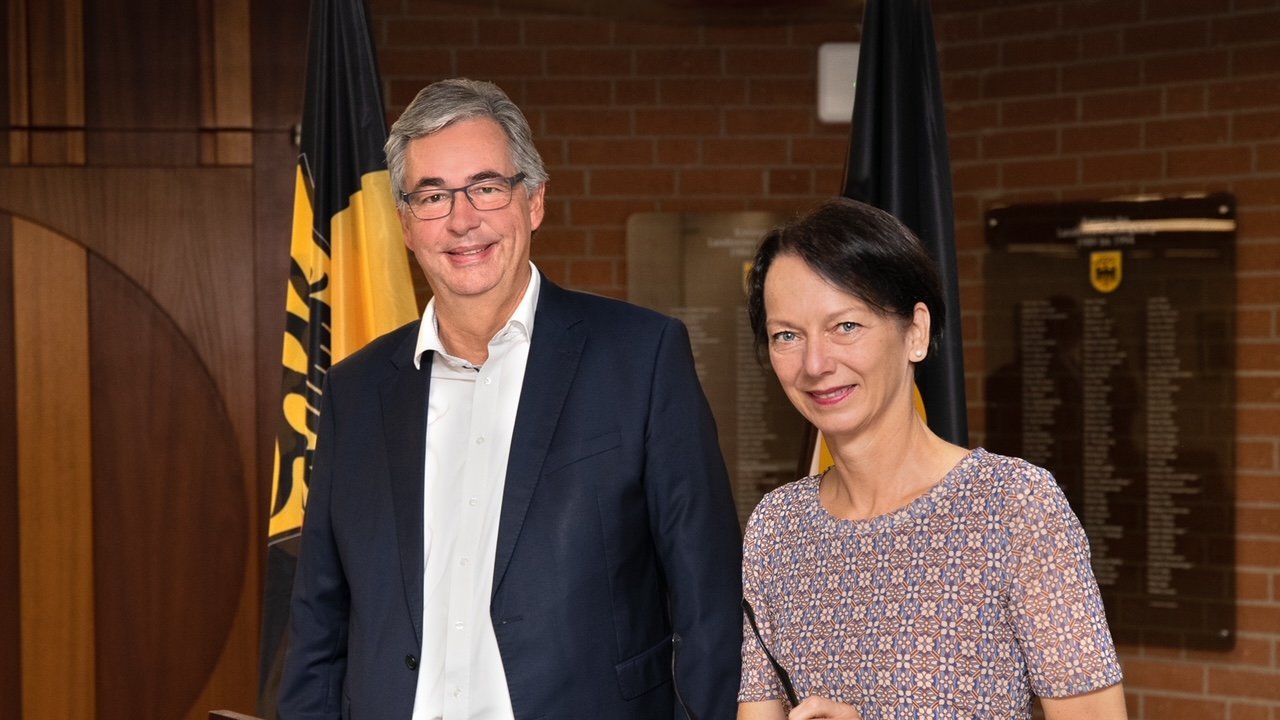 Landrat Allgayer und Frau Regierungspräsidentin Susanne Bay