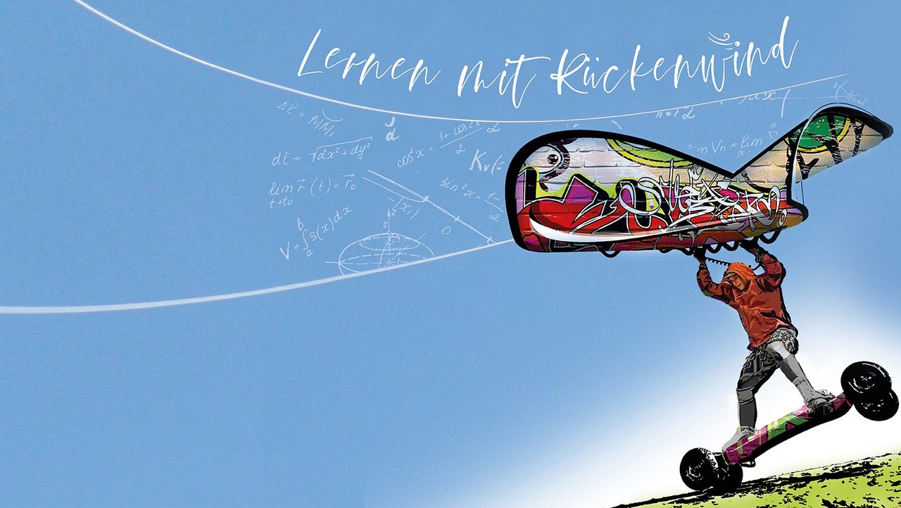 Ein Jugendlicher auf einem Skateboard