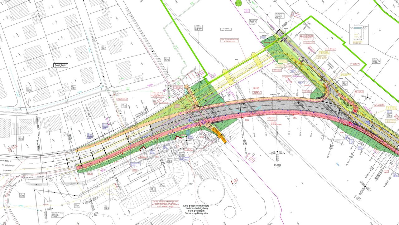 Lageplan der gesamten Baumaßnahme