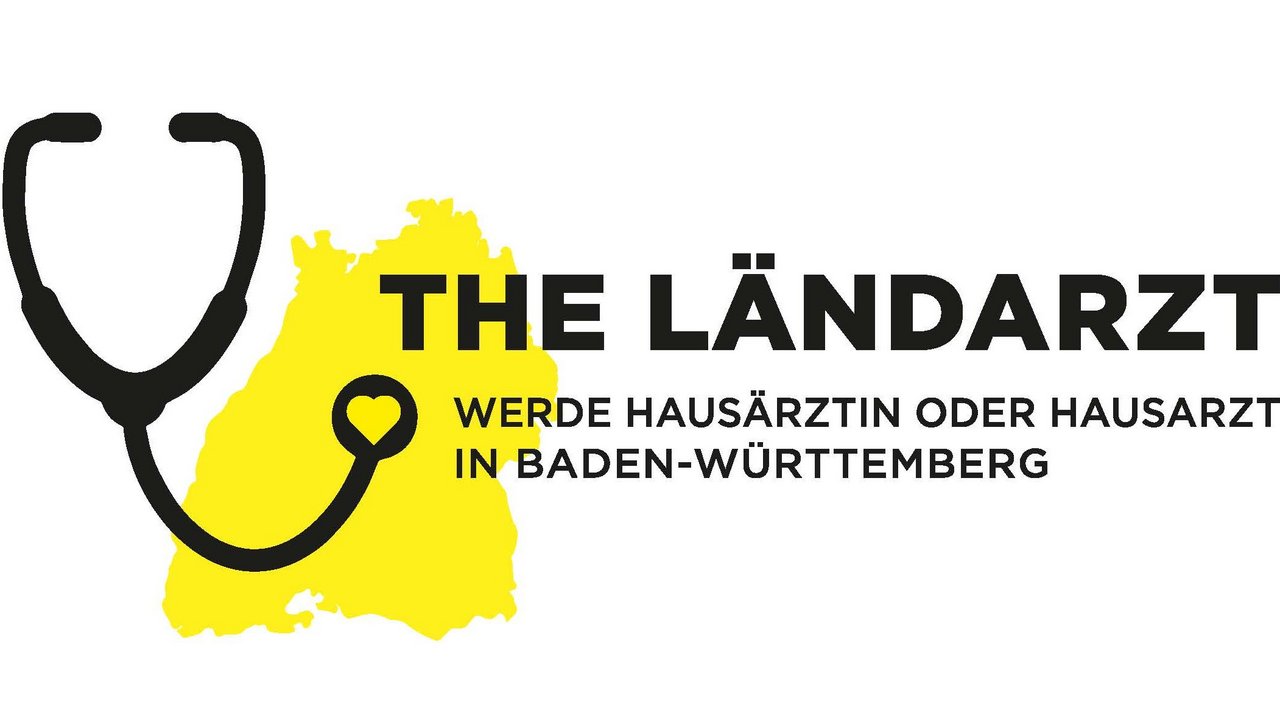 Bild zeigt das Logo der Kampagne "The Ländarzt - werde Hausärztin oder Hausarzt in Baden-Württemberg"