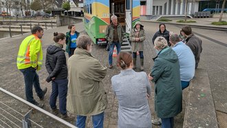 Biberberatende vor Ökomobil