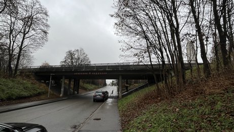 Seitenansicht Unterführung Tannenbergstraße