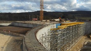 Bild zeigt Bauarbeiten auf der L1106 Ortsumfahrung Nordhausen