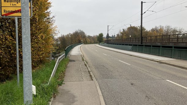 Draufsicht Richtung Waiblingen Überführung K 1856