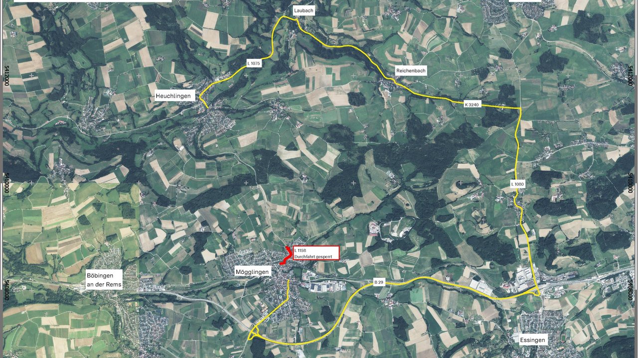 Umleitungsplan