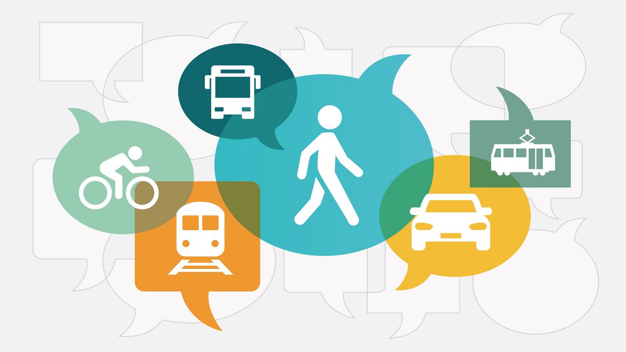 Bild zeigt verschiedene Mobilitätssymbole