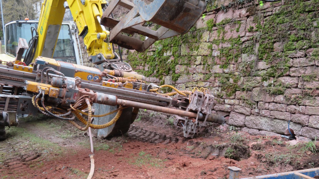 Herstellung der Bohrlöcher
