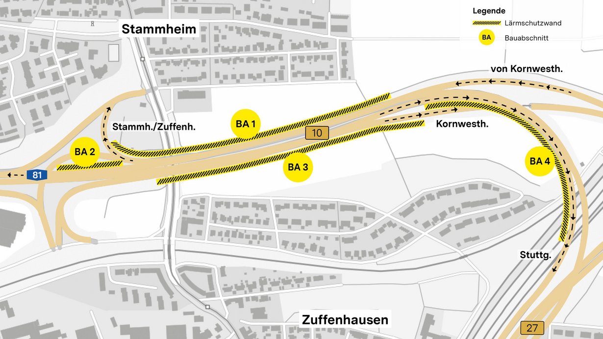 Grafik zeigt Übersicht der Bauabschnitte