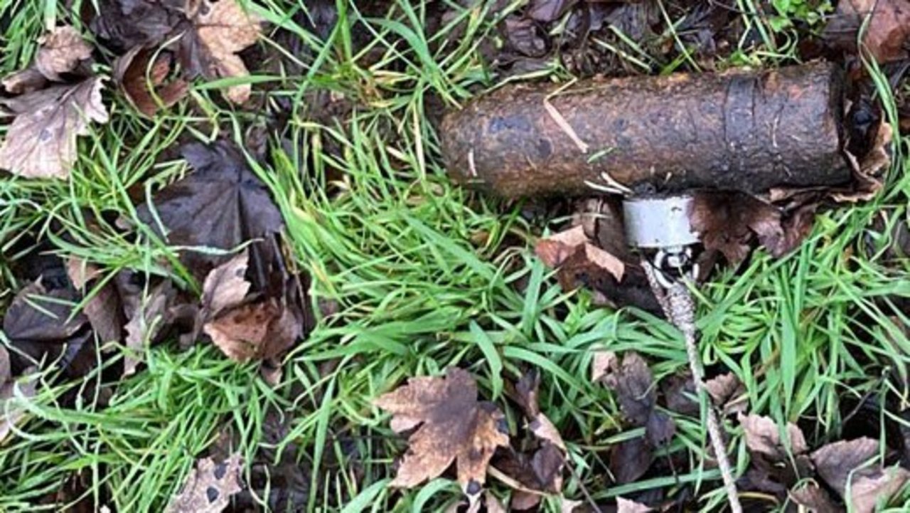 75 cm Sprenggranate gefunden durch Magnetangler im LK Rastatt
