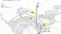 Lageplan Umleitung LKW und PKW
