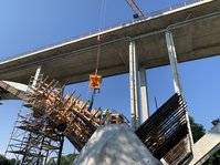 BA 2.6, Murrtalviadukt: Bogensegment wird betoniert
