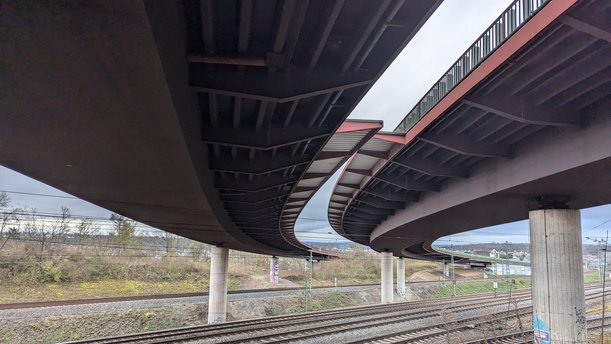 Brückenunteransicht Brücken Stuttgart-Zuffenhausen