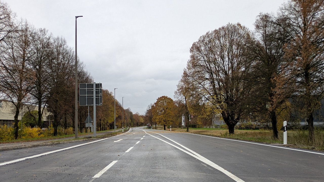 Sanierte L 1185 zwischen Maichingen und Sindelfingen