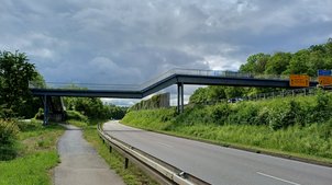 B 10 Überführung eines Fußgängersteg (Plochingen)