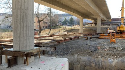 Vorbereitung des Brückenfundaments